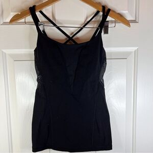 Lululemon Athletic‎ Black Tank with Mesh Panels Size Small Activewear Outdoor